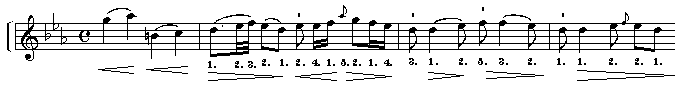 Score for Violin example