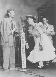 Rod Brasfield and Minnie Pearl at the Grand Ole Opry (1940s).