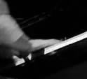 Aaron's hands playing the piano