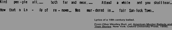 lyrics from 19th Century ballad