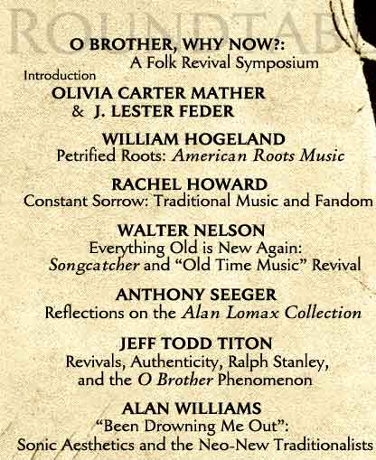 "O Brother, Why Now?: A Folk Revival Symposium"